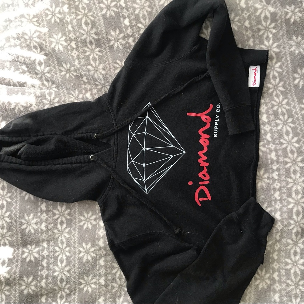 Diamond Cropped Sweatshirt